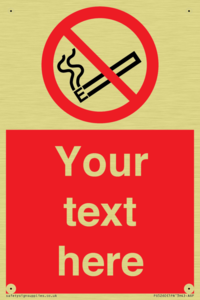 Custom No E-cigarettes / Vaping Sign